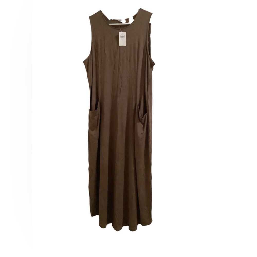 J. Jill Sleeveless Maxi Dress in Beechnut color